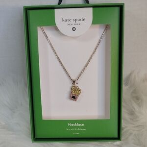 Kate Spade French Fries Pendant Necklace NIB‎ Novelty Charm